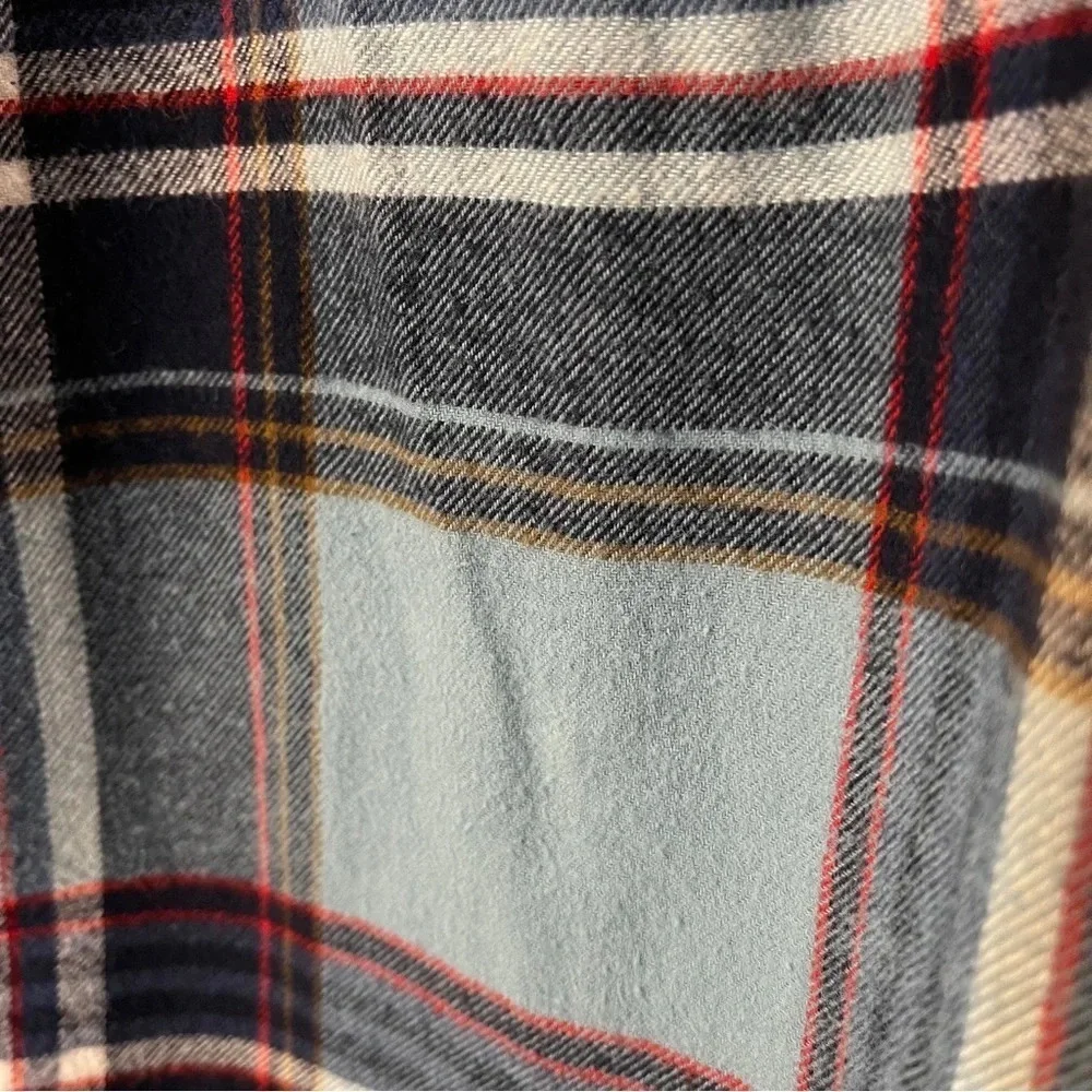 Eddie Bauer Men’s Button Down‎ Flannel Blue Plaid Size XL - Picture 3 of 13
